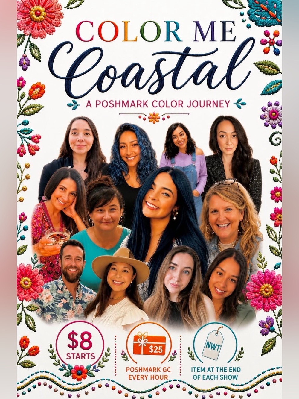 $8 Color Me Coastal Train ✨🩷🌺☀️ - Picture 2 of 16